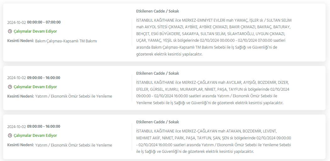 İstanbul'un 19 ilçesinde 8 saati bulacak elektrik kesintileri yaşanacak 9